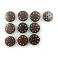30mm Wooden Coat Buttons Coffee