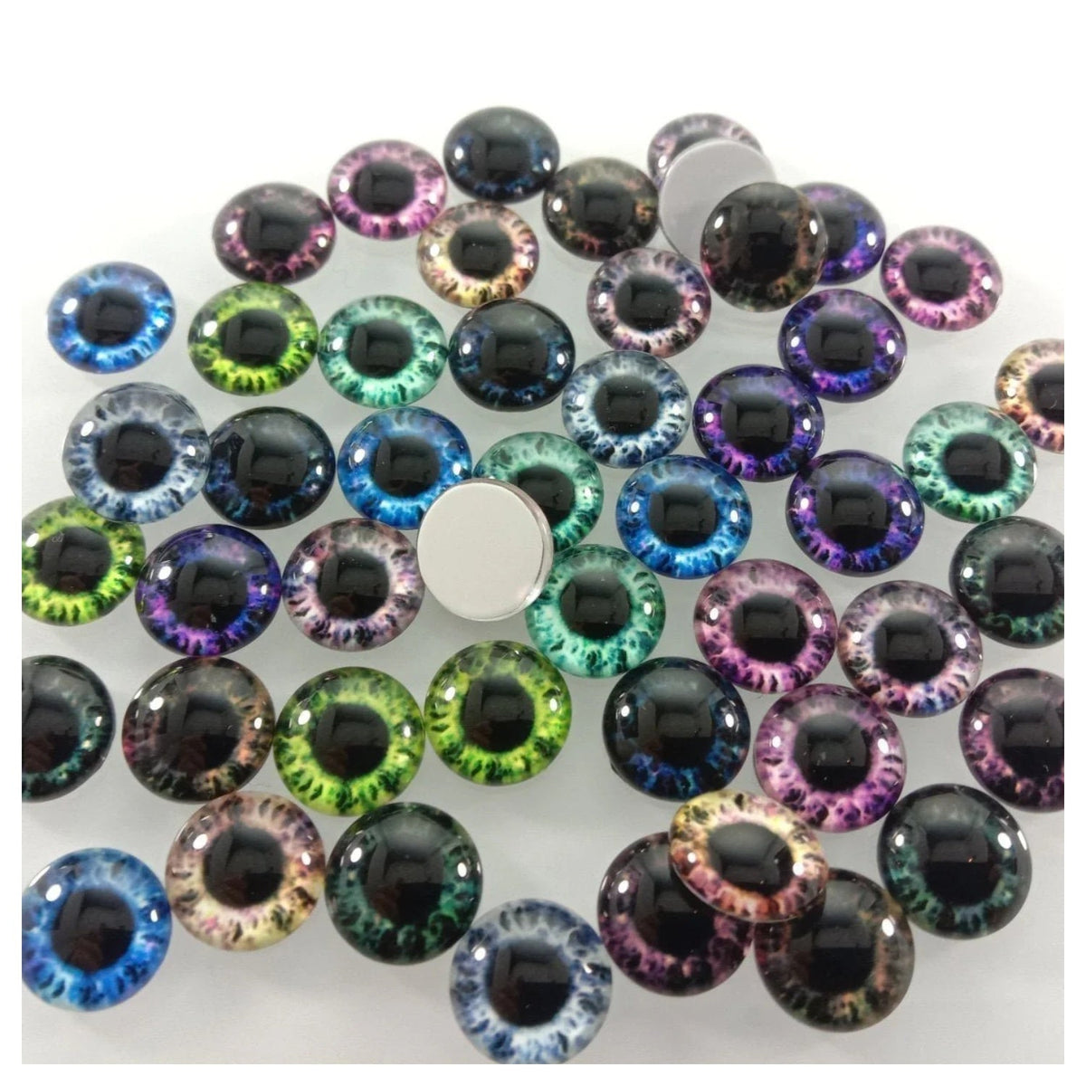 Mixed Dragon Eyes Round Glass Cabochon Flatback Photo Cabochons – 10pcs-50pcs 6mm-25mm Charm - 20mm 20pcs