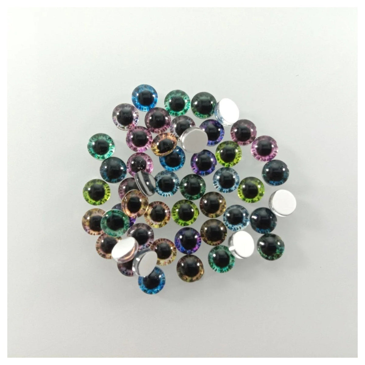Mixed Dragon Eyes Round Glass Cabochon Flatback Photo Cabochons – 10pcs-50pcs 6mm-25mm Charm - 20mm 20pcs