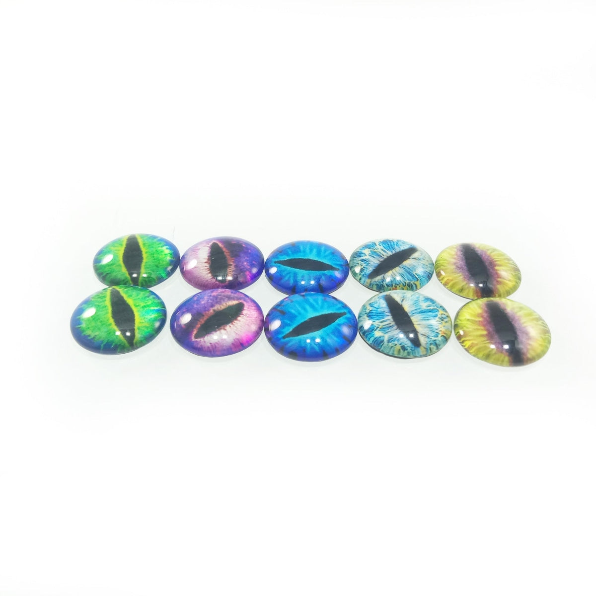 10pcs 6mm & 8mm Glass Cabochon Eyes – 10x 6-12mm Glass Eyes - Mixed Set 1