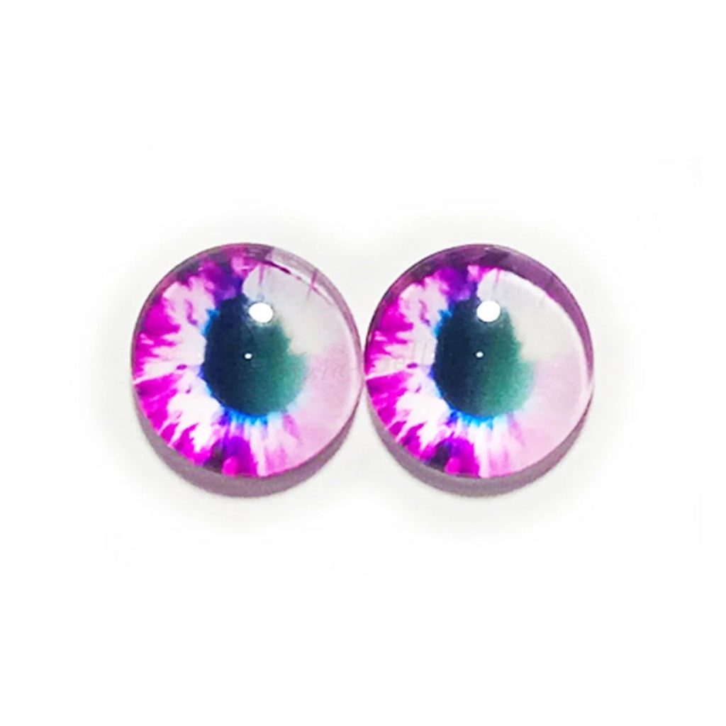 10pcs Glass Cabochon Eyes 6mm-12mm Mixed Colours – 6mm - 24. Mixed Set 1