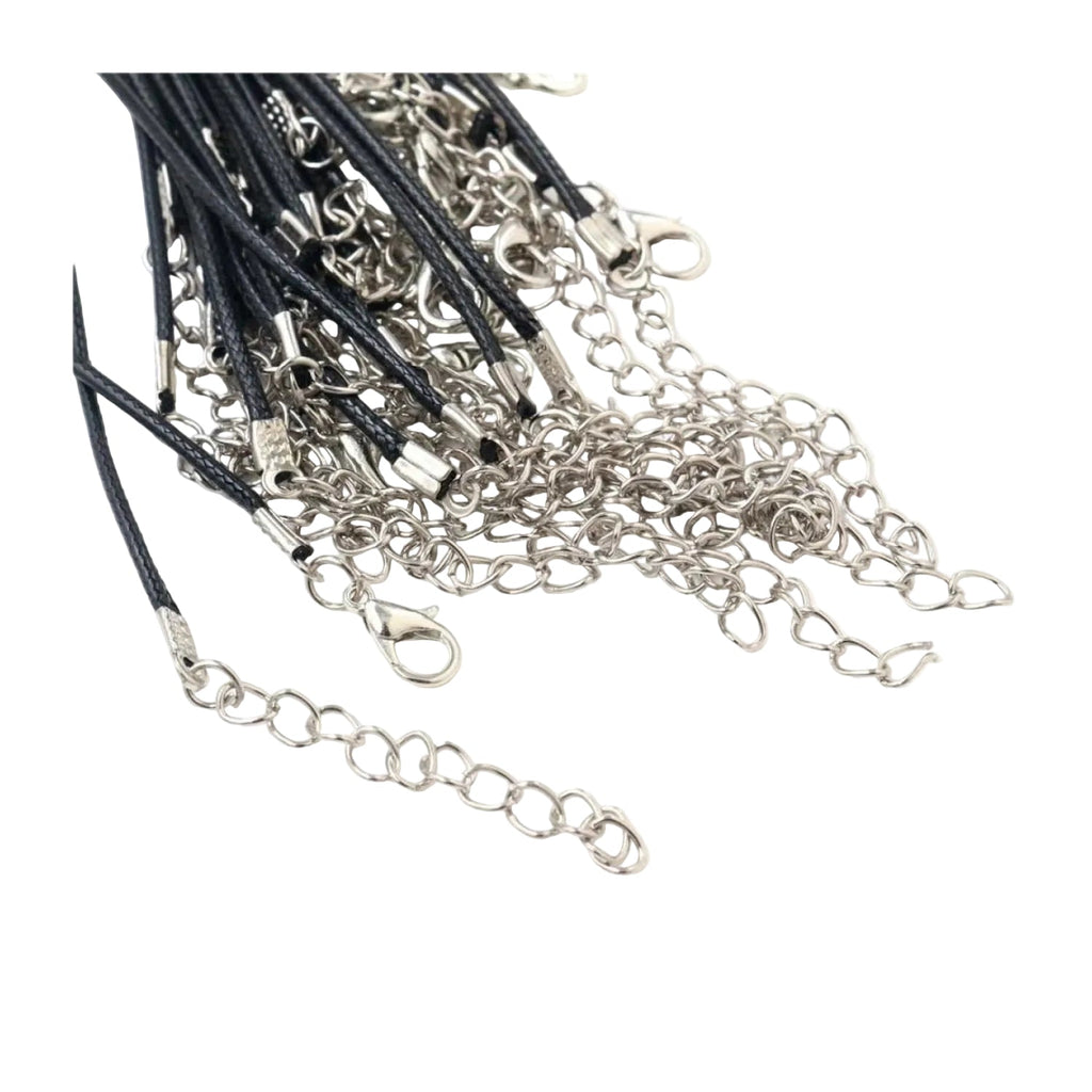 Adjustable Braided Rope Necklaces with Pendant Charms 10pcs
