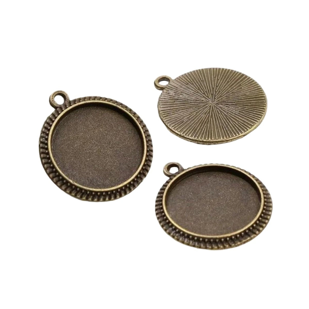 10pcs Cabochon Base 16mm Antique Bronze Silver Metal Cameo Setting – Antique Bronze