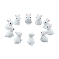 10 Miniature Rabbit Garden Figurines