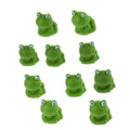 10pcs Figurine Sitting Green Frog Miniature Mini Garden Animal 18x15mm Craft - - Asia Sell