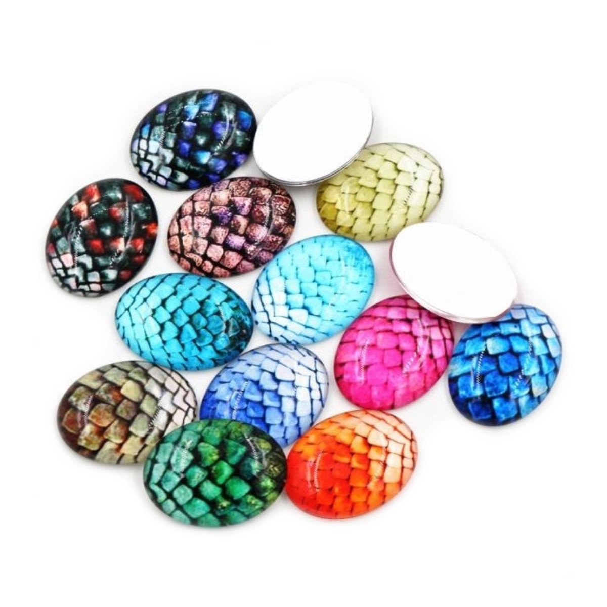 Glass Cabochons Oval 18x25mm (10 pcs)