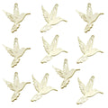 10 Hummingbird Charms 25x28mm Gold for DIY Jewellery