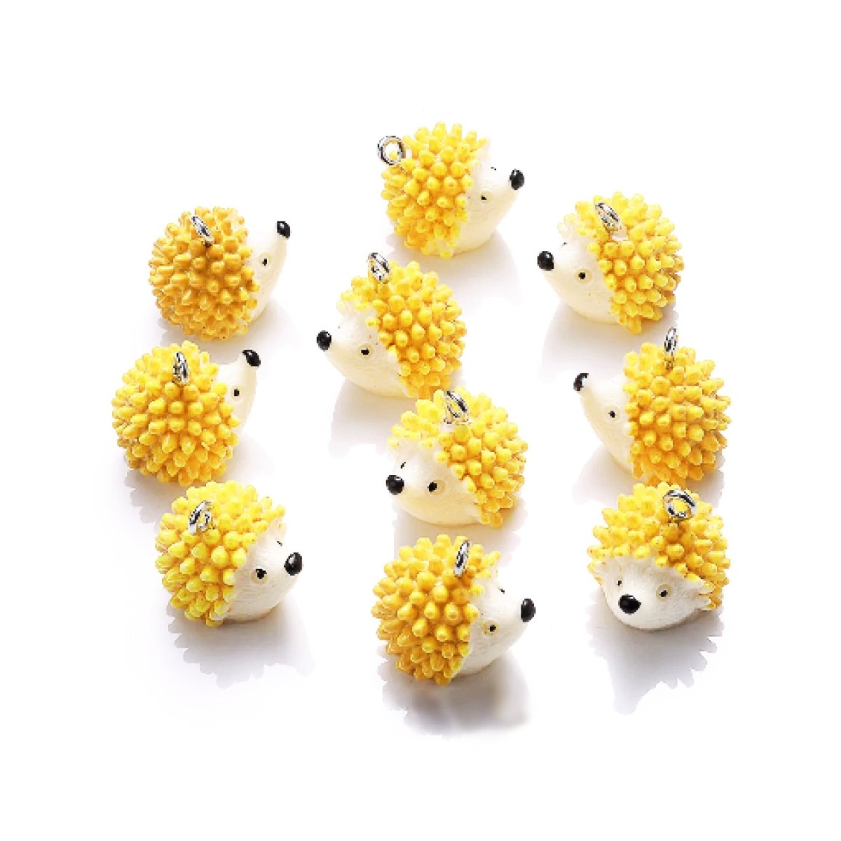 Miniature Garden Animal Charms with Loop Pendant – 10pcs – Echidna