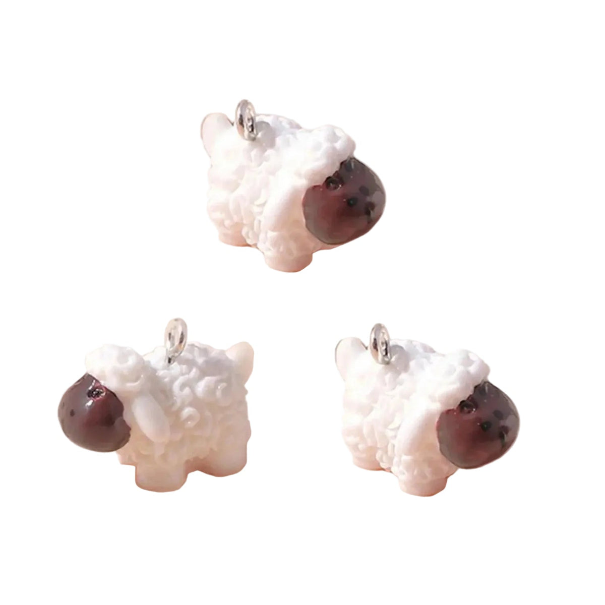 Miniature Garden Animal Charms with Loop Pendant – 10pcs – Sheep