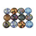 Photo Glass Geometric Cabochons 20mm & 25mm Flatback Domed (10 pcs) – 20mm, 25mm