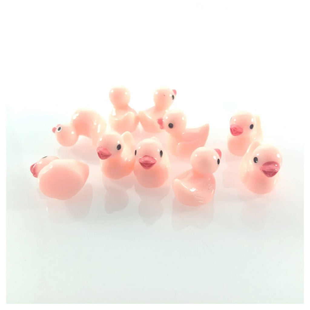 Pink Duck Miniature Garden Figurines – 10 Pack