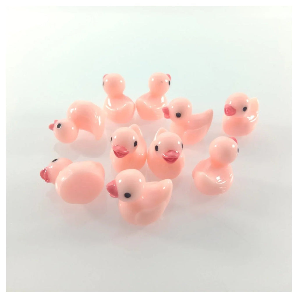 Pink Duck Miniature Garden Figurines – 10 Pack