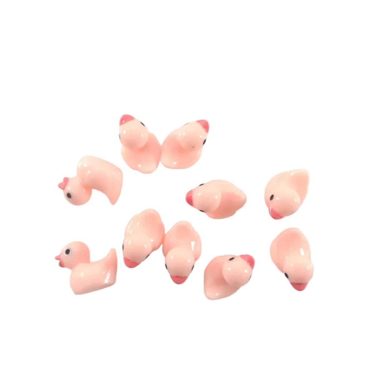 Pink Duck Miniature Garden Figurines – 10 Pack