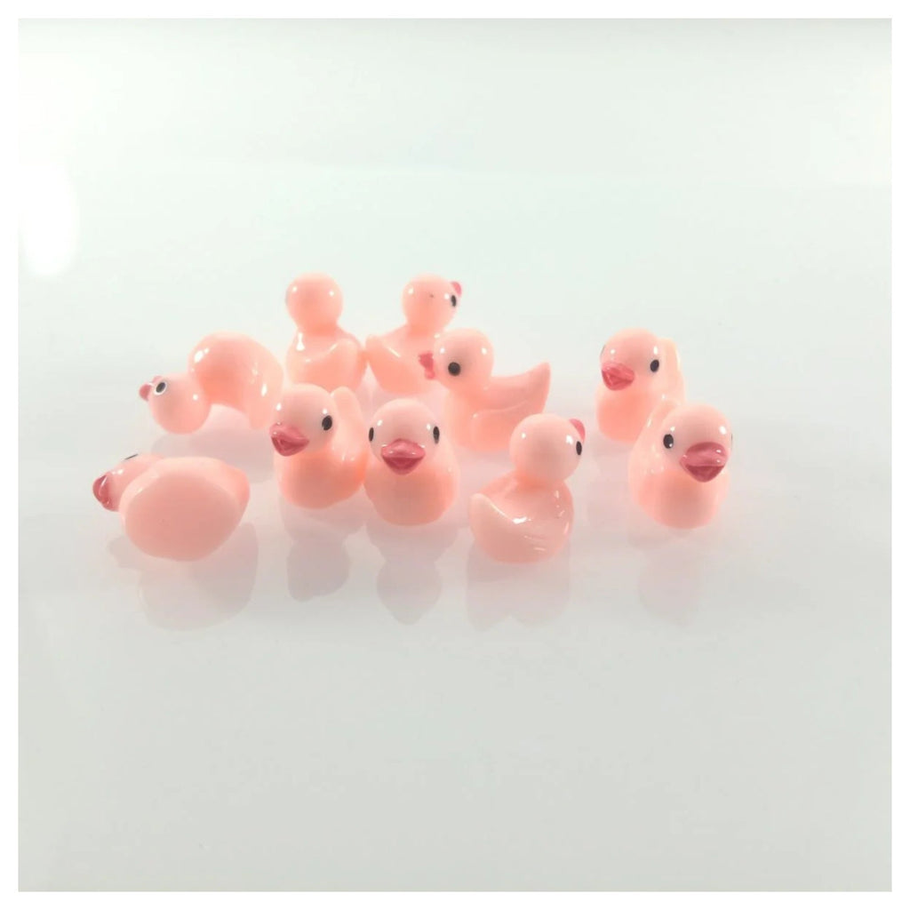 Pink Duck Miniature Garden Figurines – 10 Pack