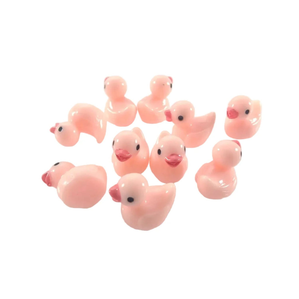 Pink Duck Miniature Garden Figurines – 10 Pack