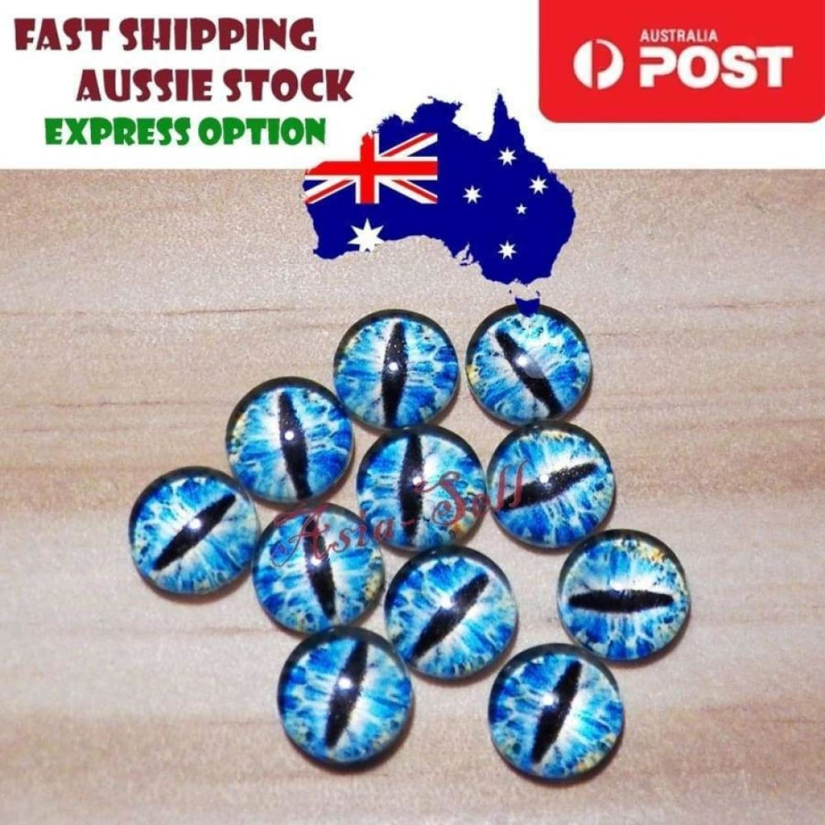 20mm Glass Animal Eyes – Pack of 10
