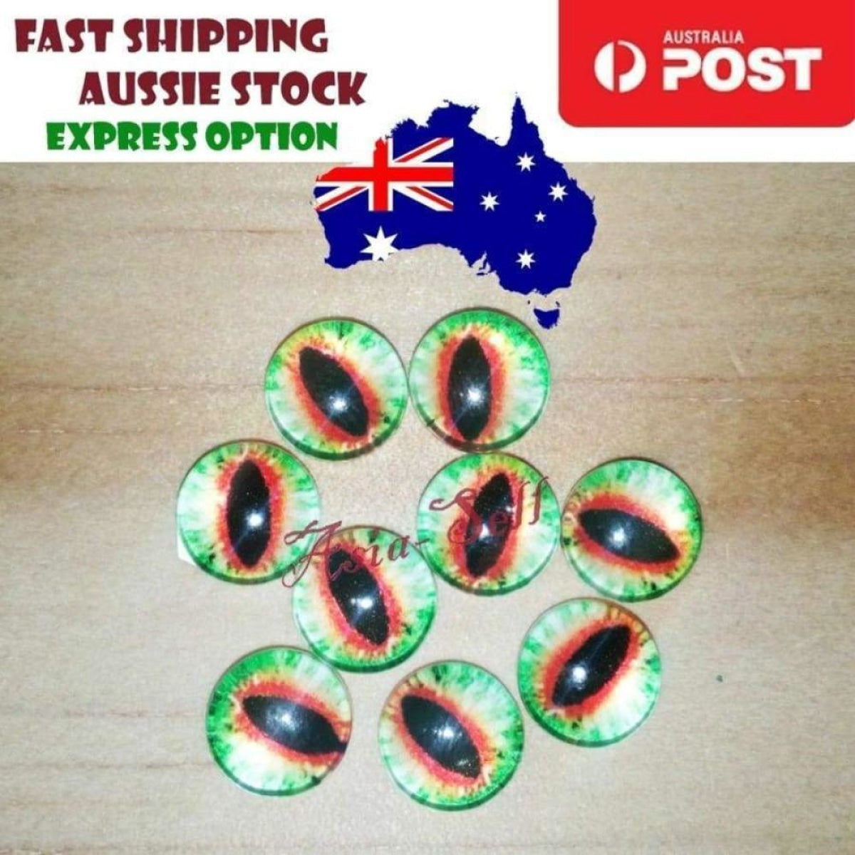 20mm Glass Animal Eyes – Pack of 10
