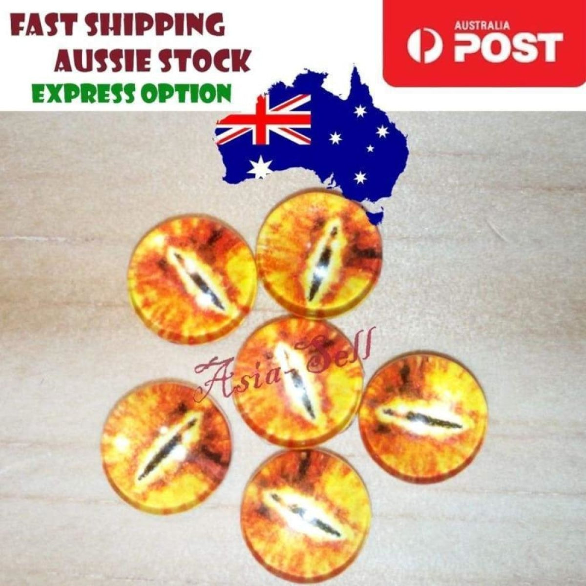 20mm Glass Animal Eyes – Pack of 10