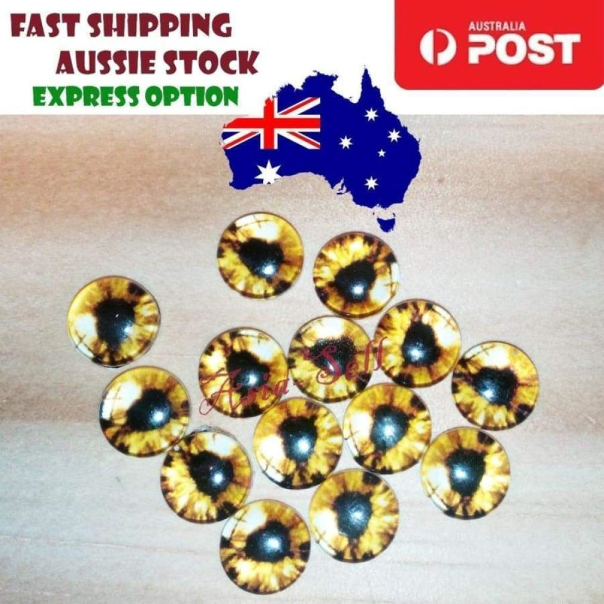 20mm Glass Animal Eyes – Pack of 10