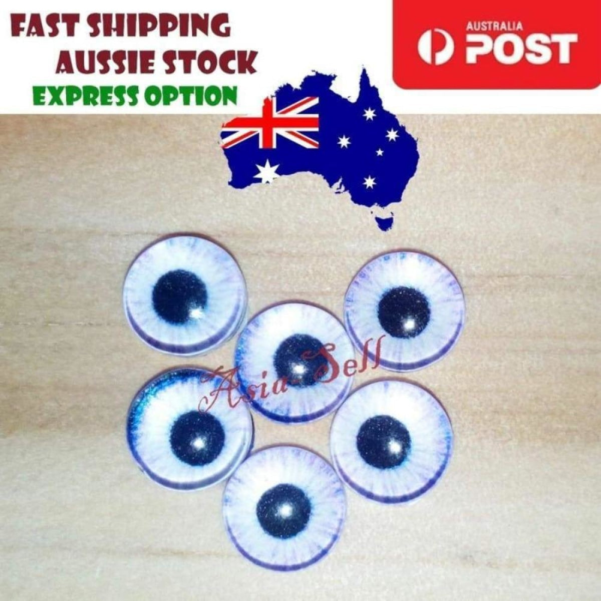 10pcs 15mm & 18mm Glass Eyes Cabochon Flat Dome Animal