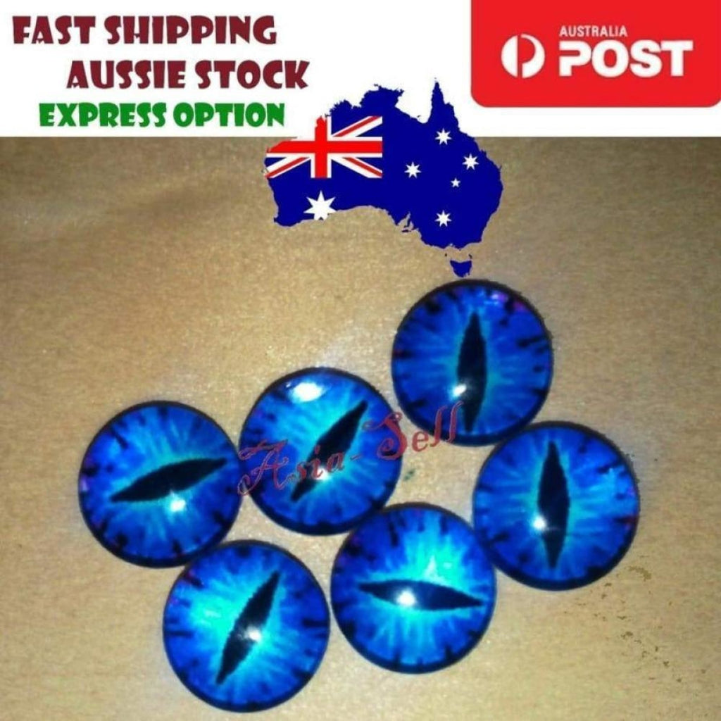 10pcs 15mm & 18mm Glass Eyes Cabochon Flat Dome Animal