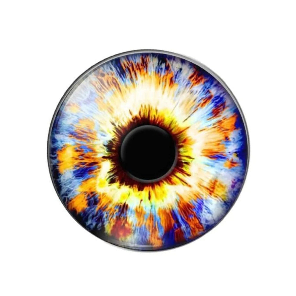 10pcs Round Dragon Cat Eyes Pattern 8mm/10mm/18mm/20mm/25mm Round Photo Glass Cabochon Flat Back - Mix B 10mm - Asia Sell