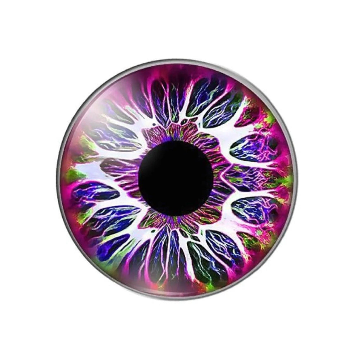 10pcs Round Dragon Cat Eyes Pattern 8mm/10mm/18mm/20mm/25mm Round Photo Glass Cabochon Flat Back - Mix B 10mm - Asia Sell