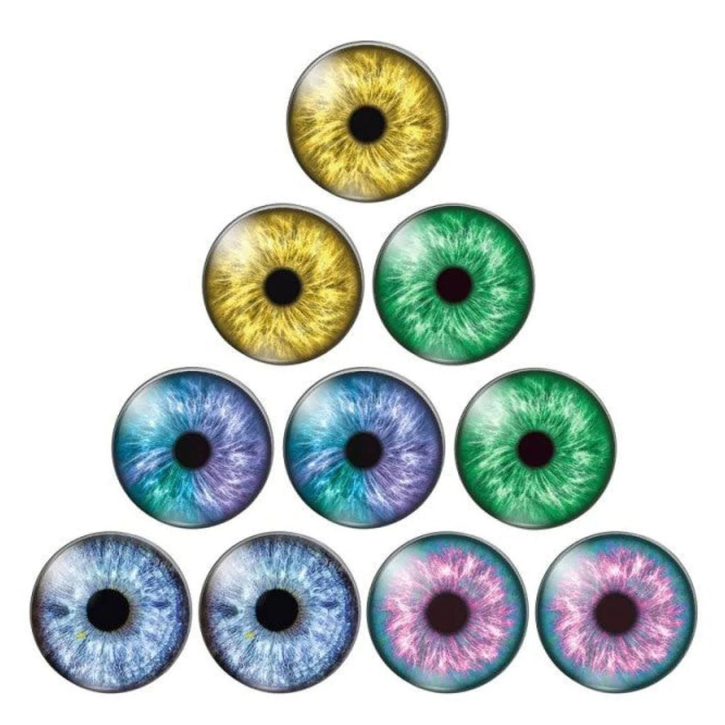10pcs Round Glass Doll Eyes 10mm-25mm Cabochons Multi-Colour