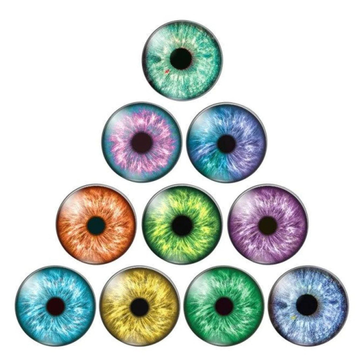 10pcs Round Glass Doll Eyes 10mm-25mm Cabochons Multi-Colour
