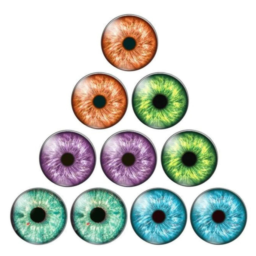 10pcs Round Glass Doll Eyes 10mm-25mm Cabochons Multi-Colour