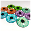 10pcs Round Glass Doll Eyes 10mm-25mm Cabochons Multi-Colour – 10mm, 12mm, 14mm, 16mm, 18mm, 20mm, 22mm, 25mm