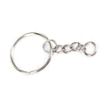 10 Silver 25mm Split Ring Key Chains