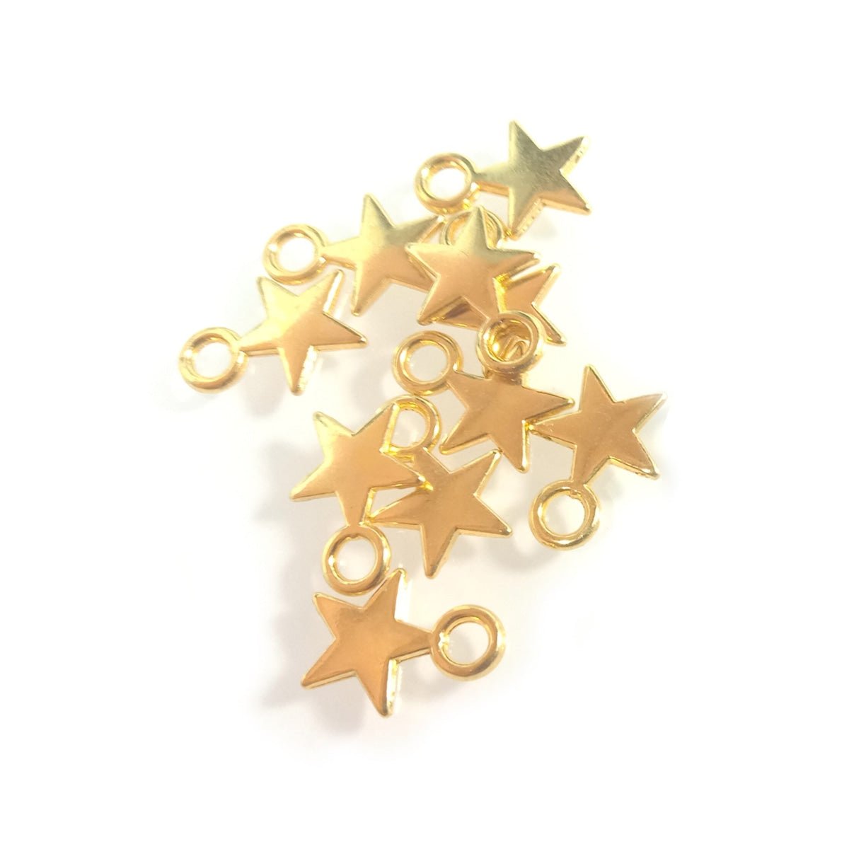 10 Stars Silver & Gold Charms for DIY Necklaces & Bracelets – Gold