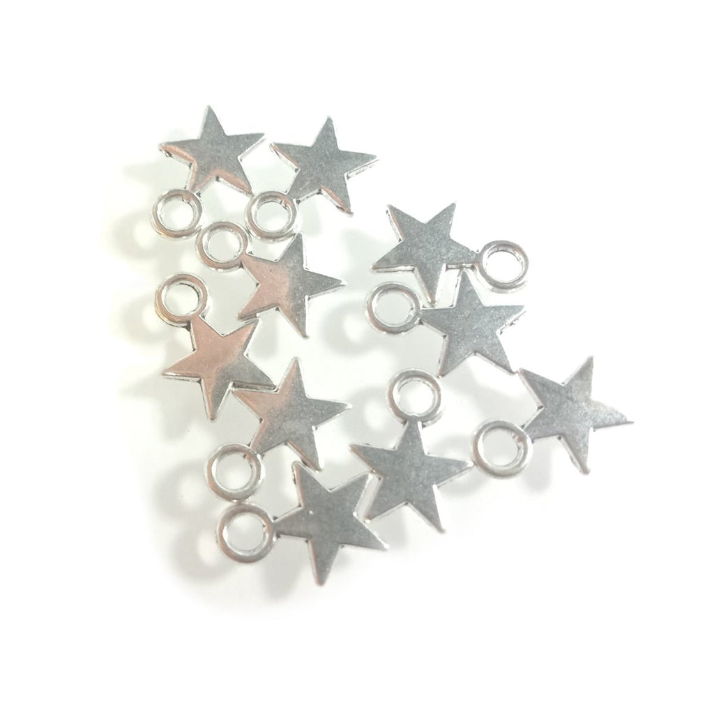 10 Stars Silver & Gold Charms for DIY Necklaces & Bracelets – Silver