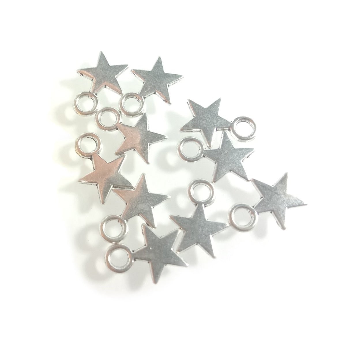 10 Stars Silver & Gold Charms for DIY Necklaces & Bracelets – Silver