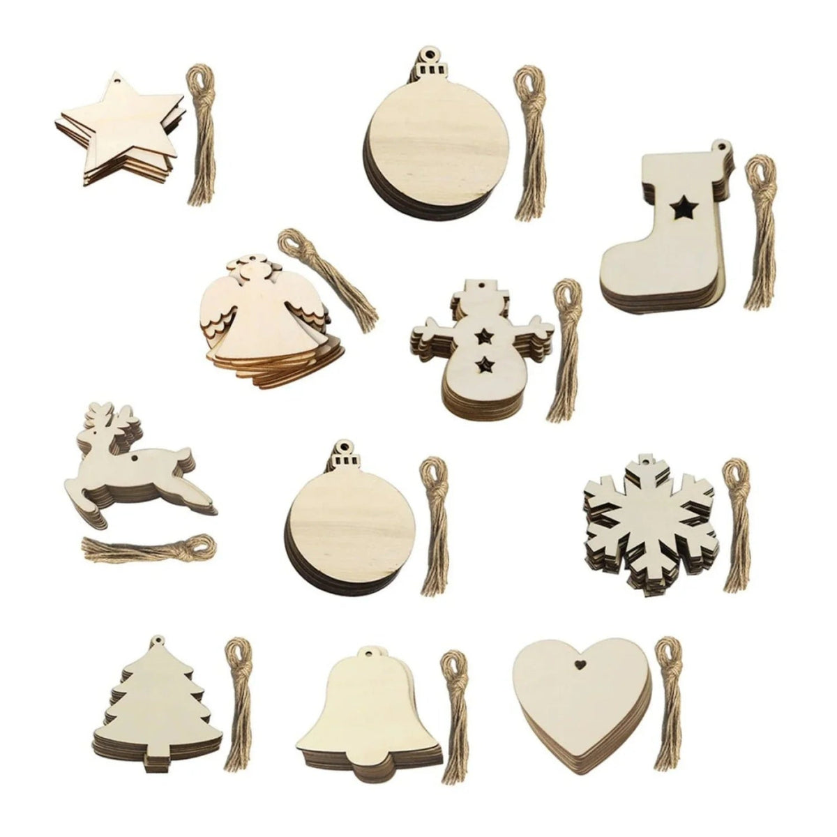 10 Wooden Ornament Forms for DIY Christmas Crafts