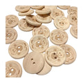 Wooden Teddy Buttons 15mm-25mm 2-Hole Pack of 10 – 15mm