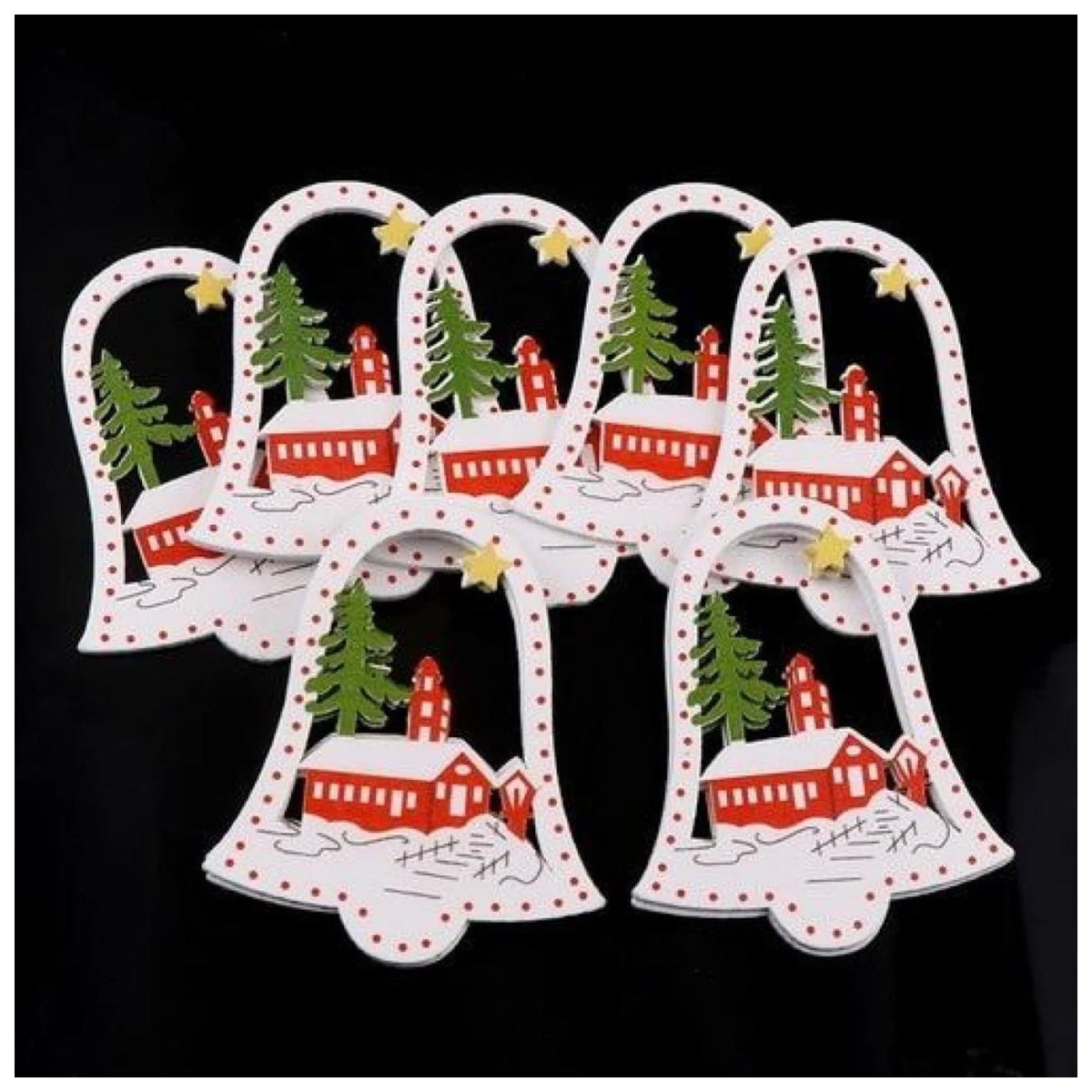 10pcs Wooden DIY Christmas Tree Hanging Ornaments – Factory Bell