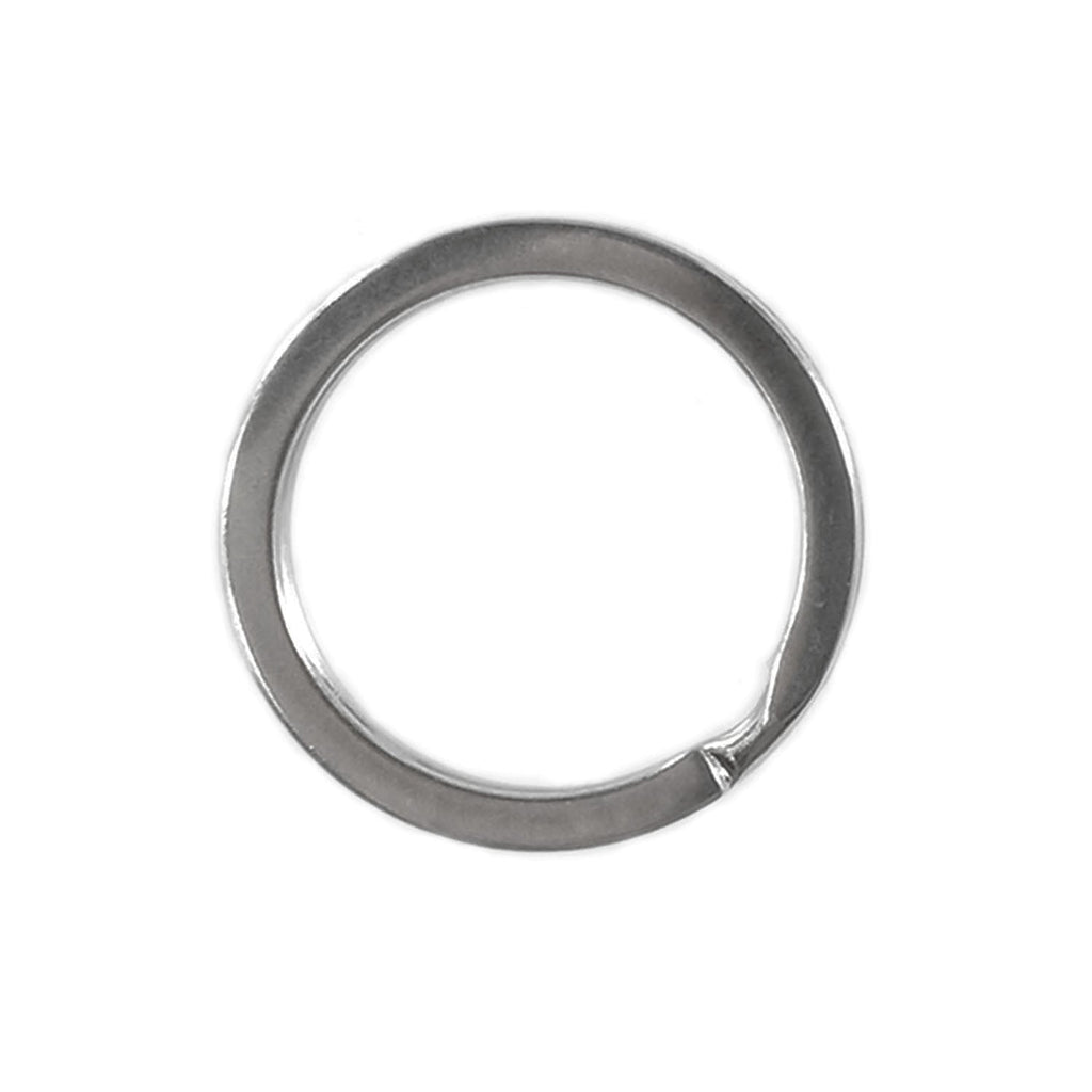 25mm Flat Metal Key Ring Holder – 10 Pack
