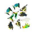 10 Resin Bird Figurine Charms 34mm Flatback Findings