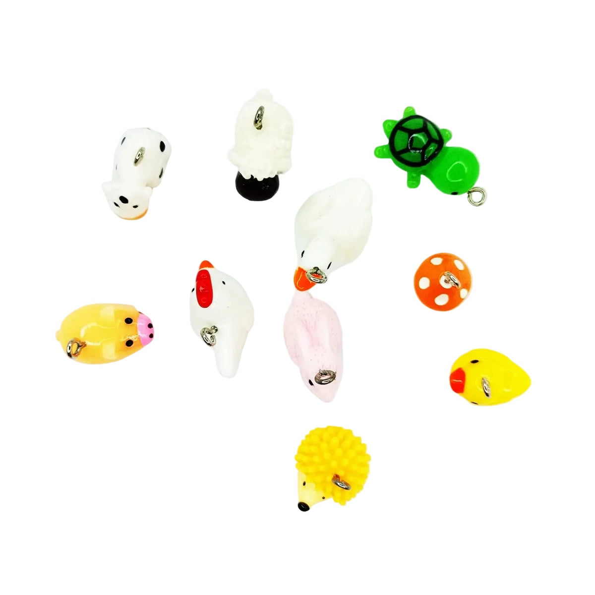 Miniature Garden Animal Charms with Loop Pendant – 10pcs