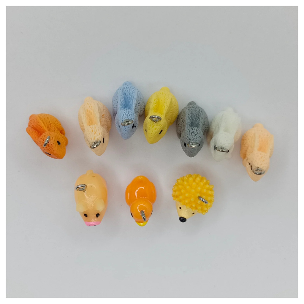 Miniature Garden Animal Charms with Loop Pendant – 10pcs