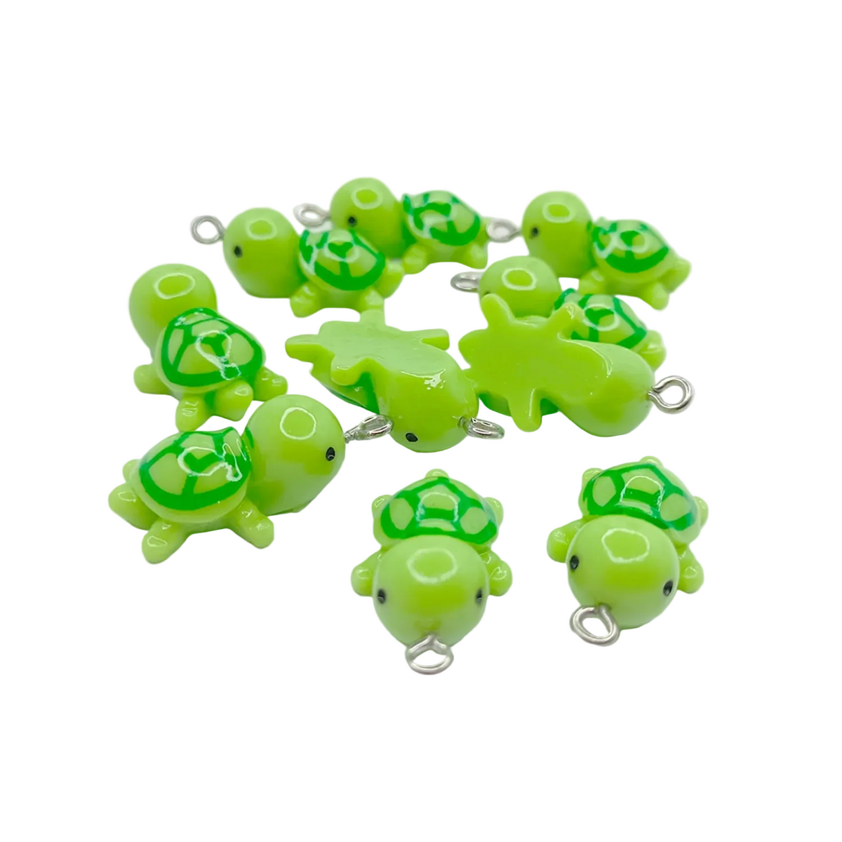 Tortoise Turtle Resin Charms 27mm Keychain Pendant – Green / 5pcs, Green / 10pcs