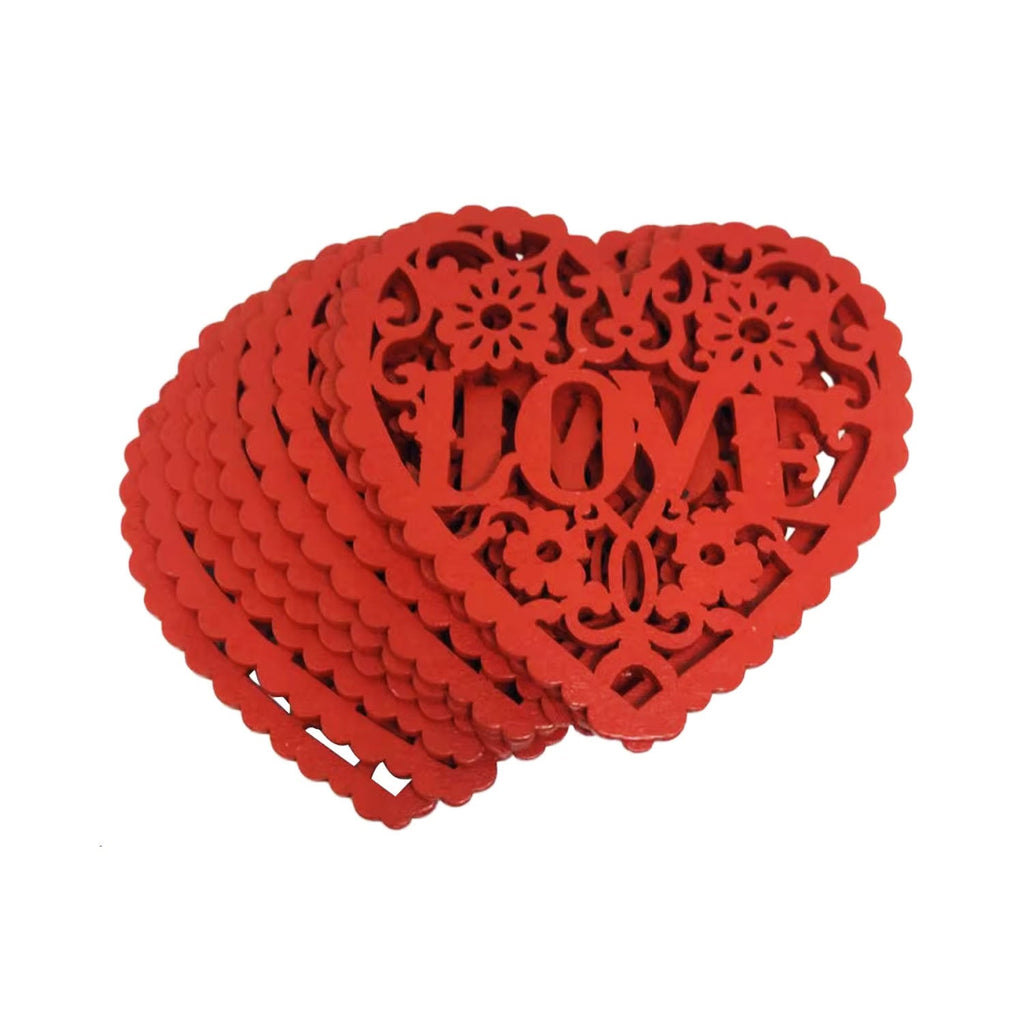 Wooden Heart Laser Cut Forms 80mm with Jute Twine