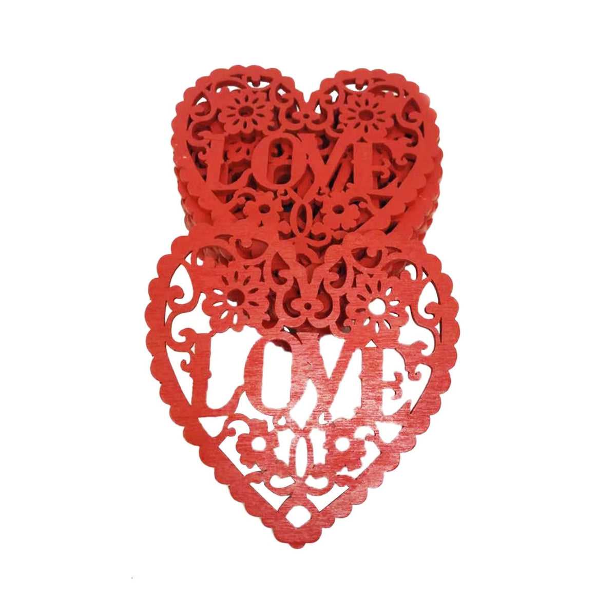 Wooden Heart Laser Cut Forms 80mm with Jute Twine