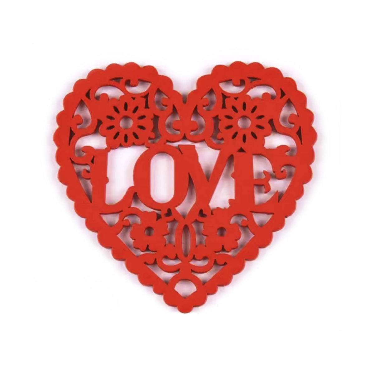 Wooden Heart Laser Cut Forms 80mm with Jute Twine