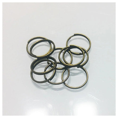 10 Bronze Split Key Rings 10mm Double Loop