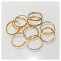 10mm Gold Split Key Rings 10 Pack Double Loop