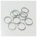 10x 10mm Silver Split Key Rings Small Double Loop