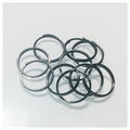 12mm Dark Silver/Black Split Key Rings Pack of 10